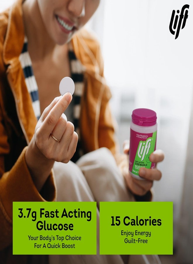 Lift Glucose Fast-Acting Glucose Chewable Energy Tablets, Raspberry, 50 ct Jar (Pack of 1) - Image 3